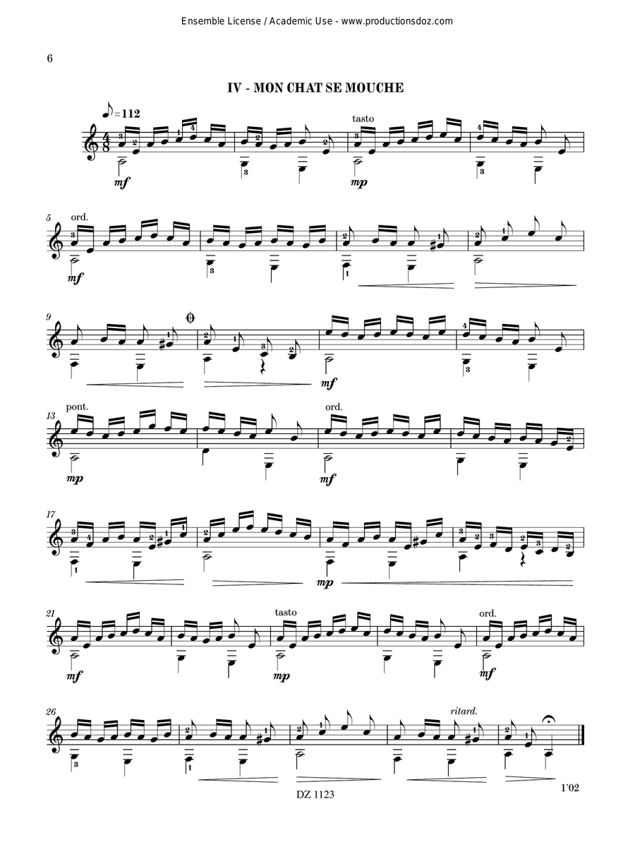 10 chats pitres, vol. 1 10 chats pitres, vol. 1 Classical Guitar scores gallery preview page 6
