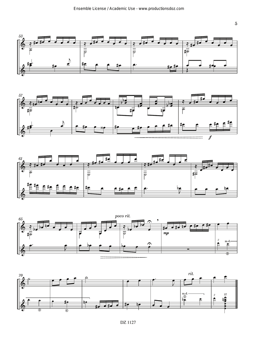 2 espaces 2 espaces Classical Guitar scores gallery preview page 5