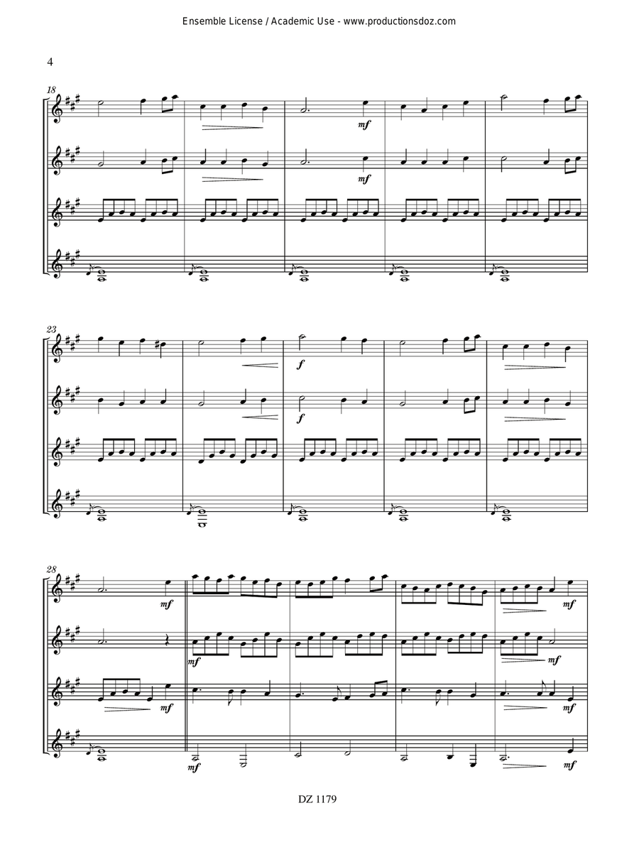 The Blue Bells of Scotland Guitar Ensemble scores gallery preview page 4