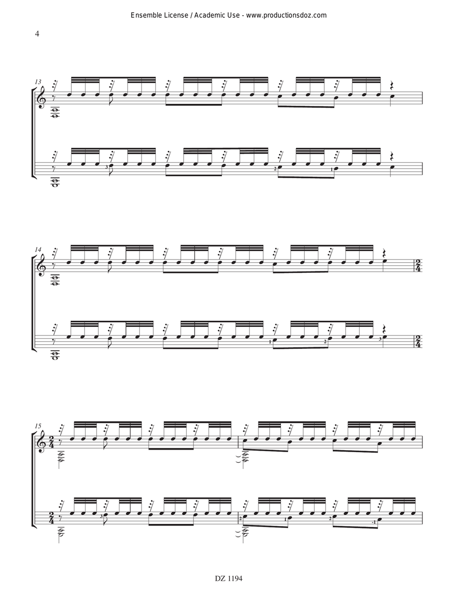 The Cheetah The Cheetah Classical Guitar scores gallery preview page 4