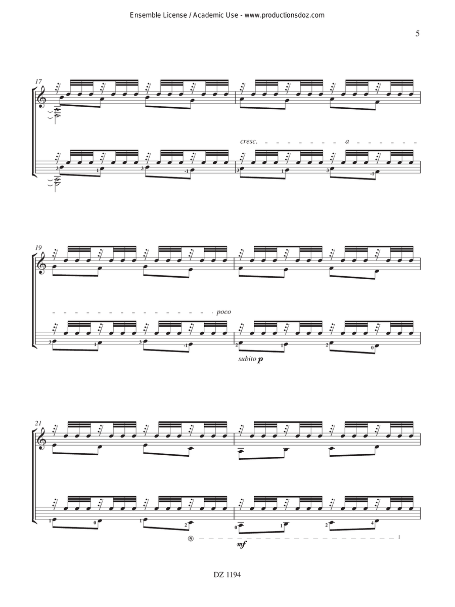 The Cheetah The Cheetah Classical Guitar scores gallery preview page 5