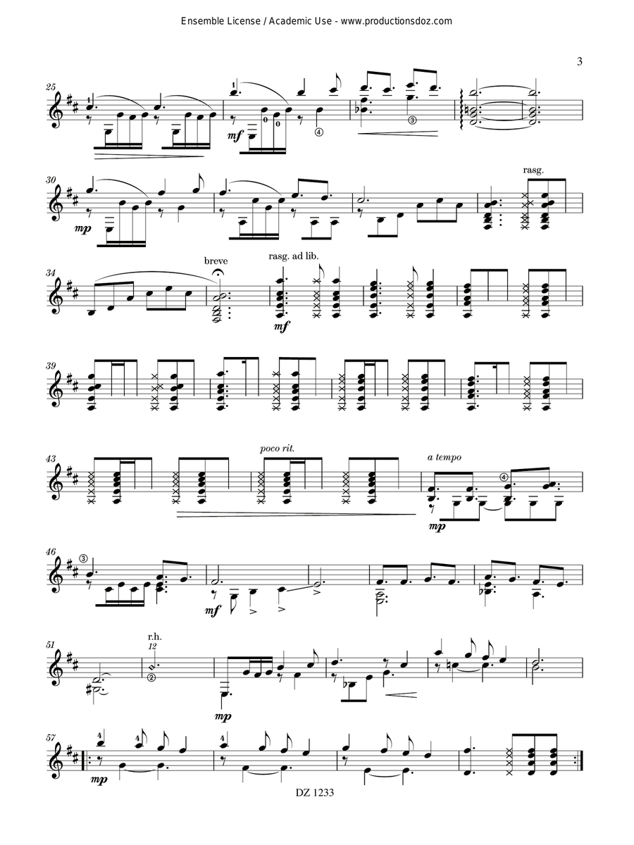 3 Suites Classical Guitar scores gallery preview page 3