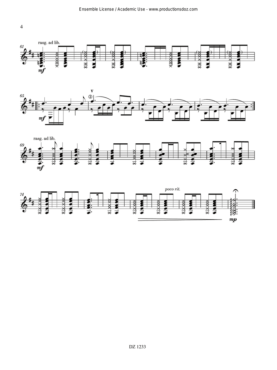 3 Suites Classical Guitar scores gallery preview page 4