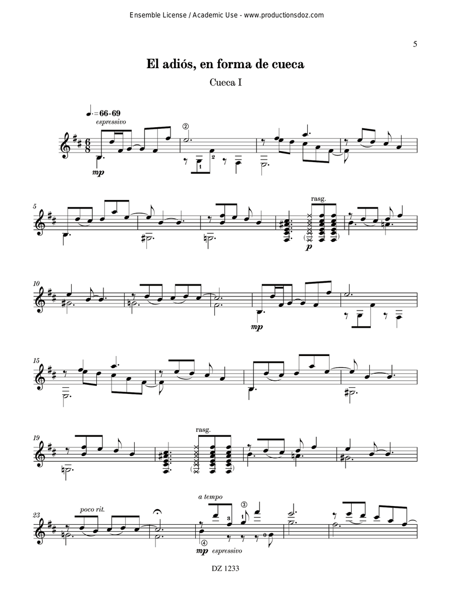 3 Suites Classical Guitar scores gallery preview page 5