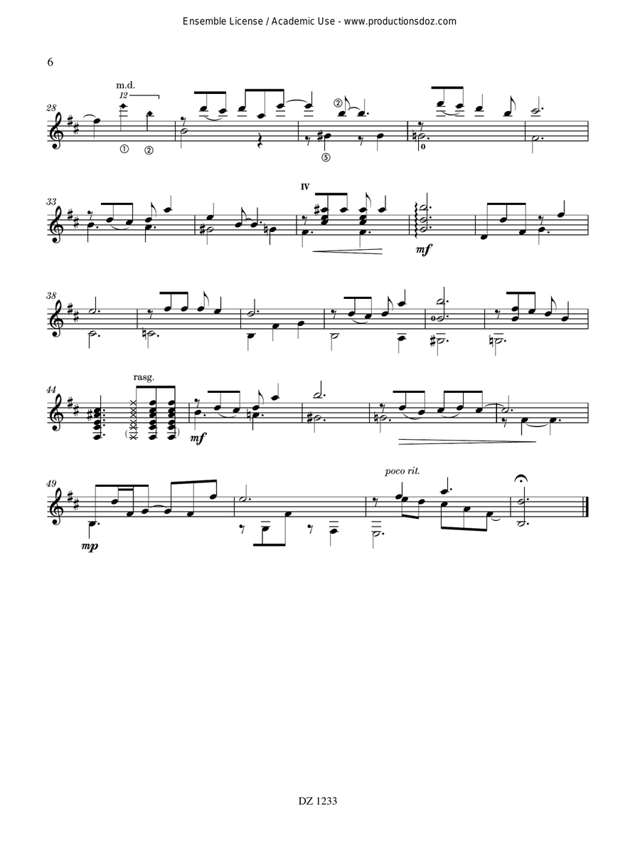 3 Suites Classical Guitar scores gallery preview page 6