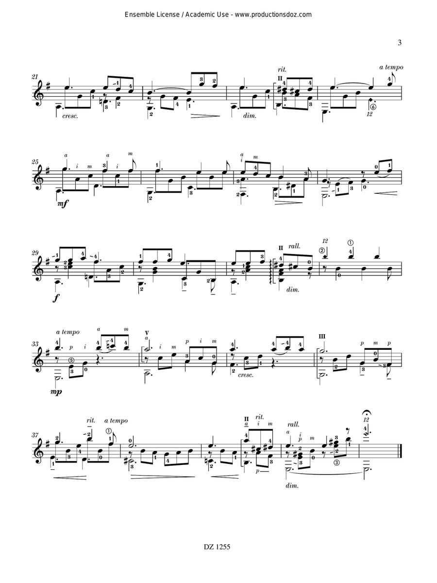 Plages Plages Classical Guitar scores gallery preview page 3