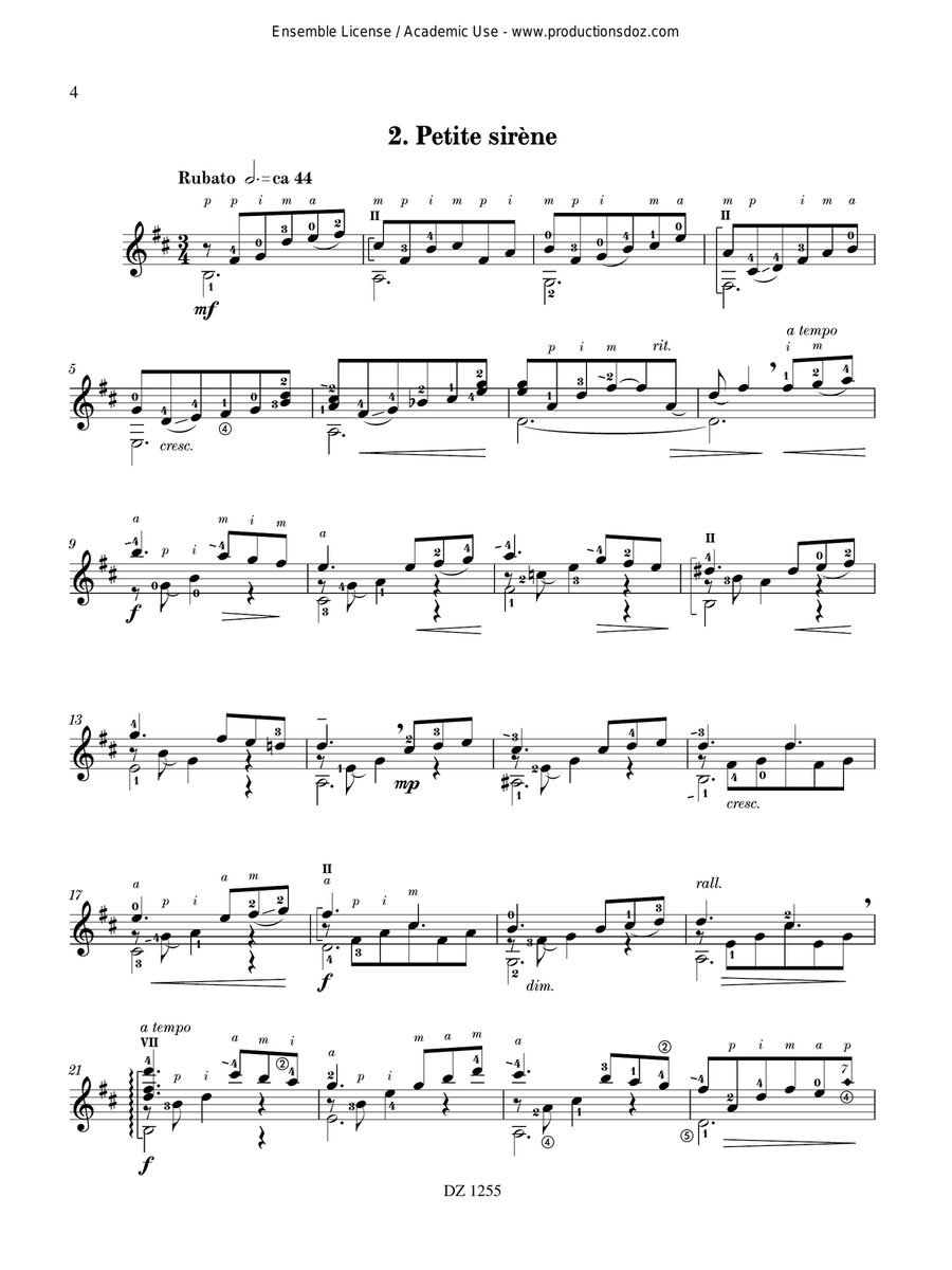 Plages Plages Classical Guitar scores gallery preview page 4