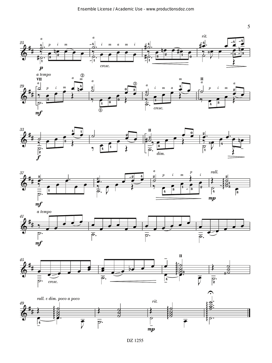 Plages Plages Classical Guitar scores gallery preview page 5