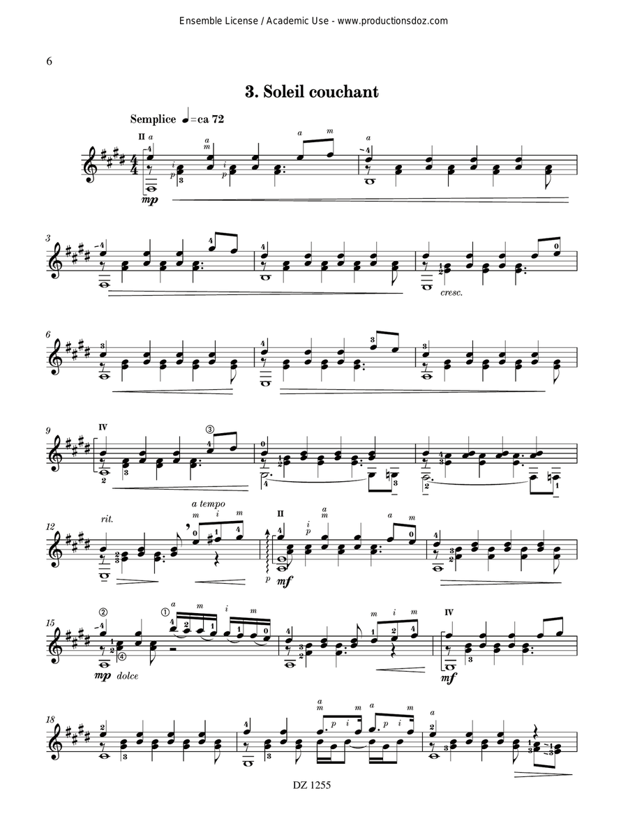 Plages Plages Classical Guitar scores gallery preview page 6
