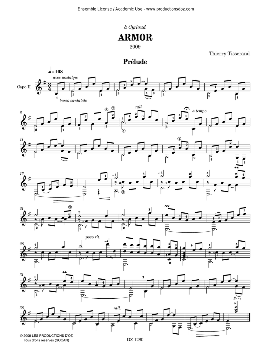 Armor Armor Classical Guitar scores gallery preview page 2