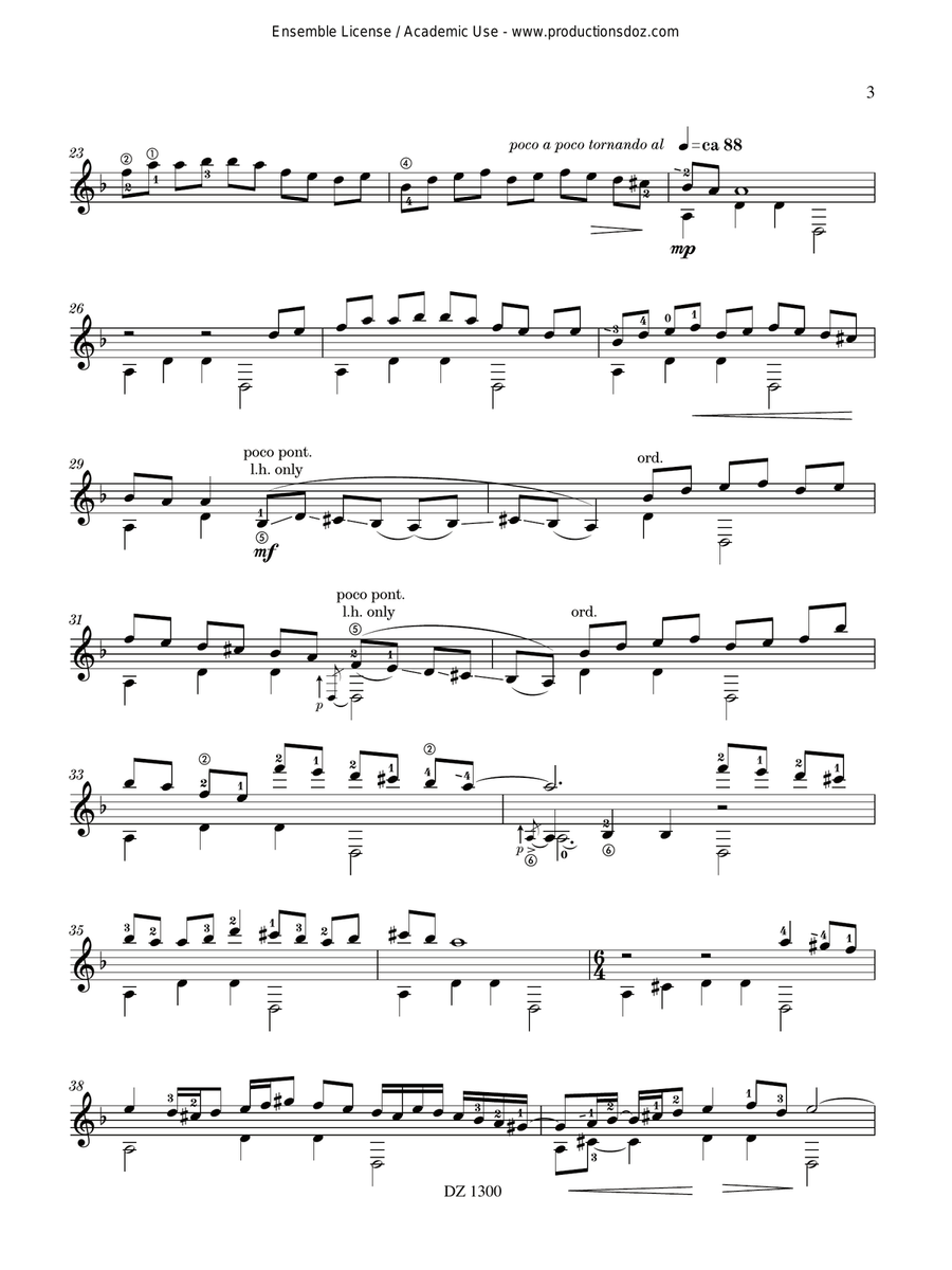 Carnatic Interlude Carnatic Interlude Classical Guitar scores gallery preview page 3