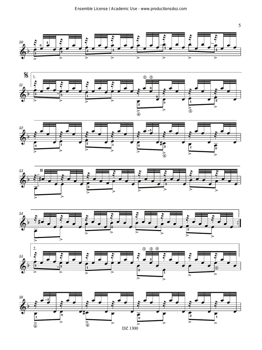 Carnatic Interlude Carnatic Interlude Classical Guitar scores gallery preview page 5