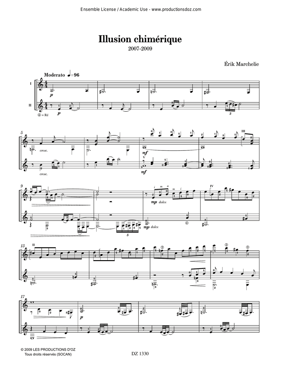 Illusion chimérique Illusion chimérique Classical Guitar scores gallery preview page 3