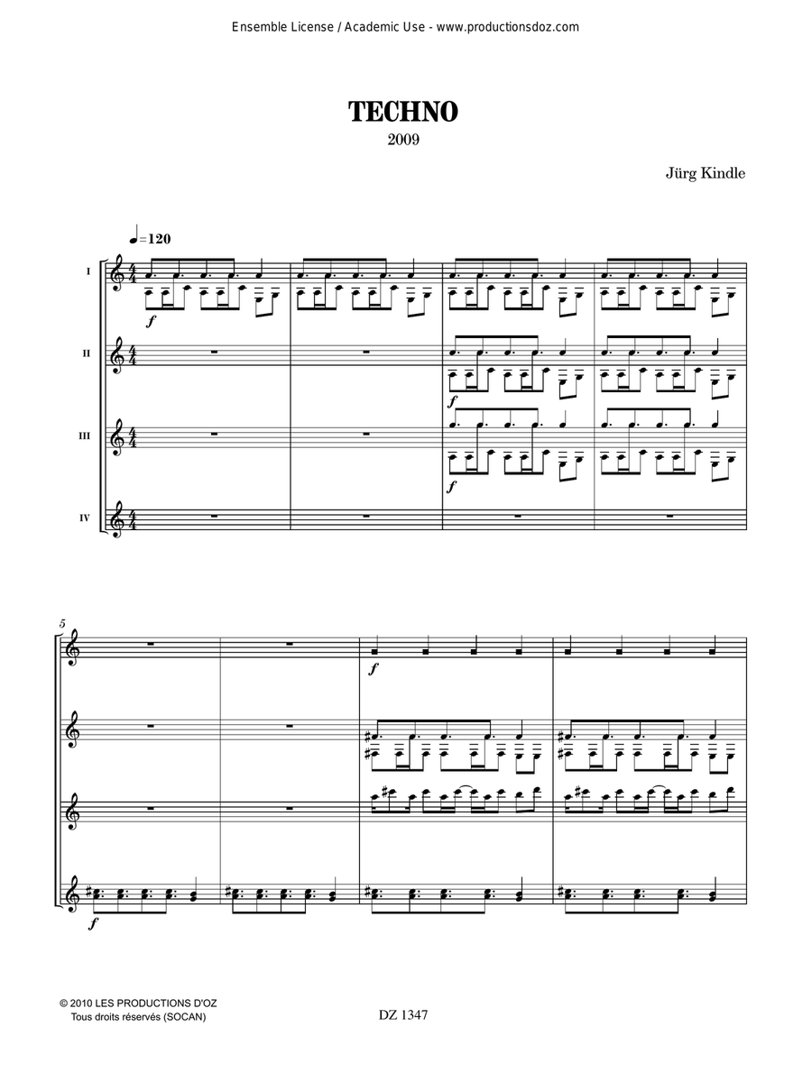Pop Styles - Techno Pop Styles - Techno Guitar Ensemble scores gallery preview page 3