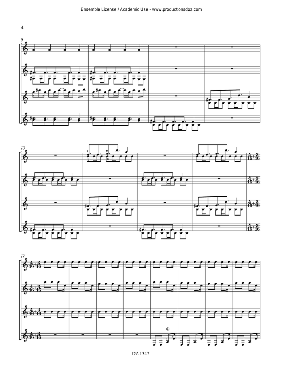 Pop Styles - Techno Pop Styles - Techno Guitar Ensemble scores gallery preview page 4