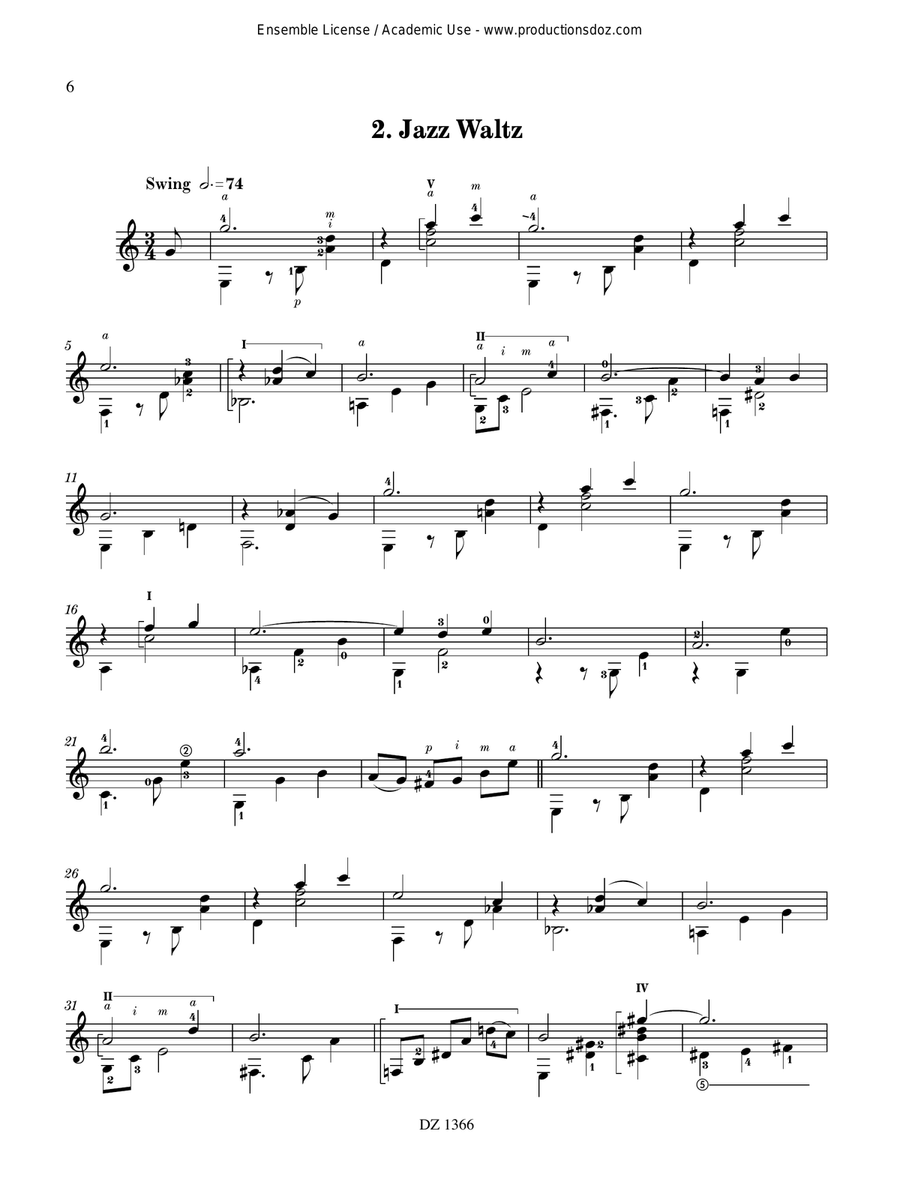 Album de vacances, vol. 6 / 8 Pièces caractéristiques Classical Guitar scores gallery preview page 6