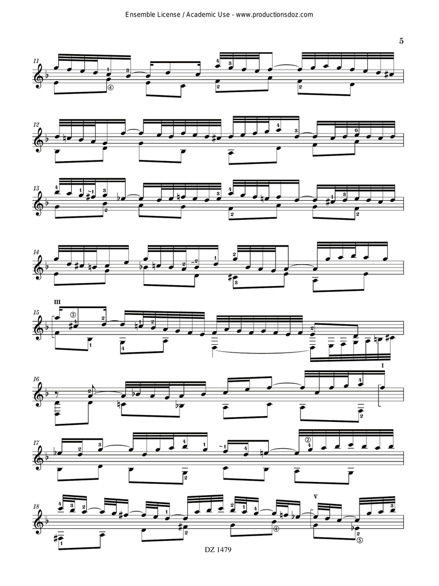 Partita BWV 826 Partita BWV 826 Classical Guitar scores gallery preview page 5