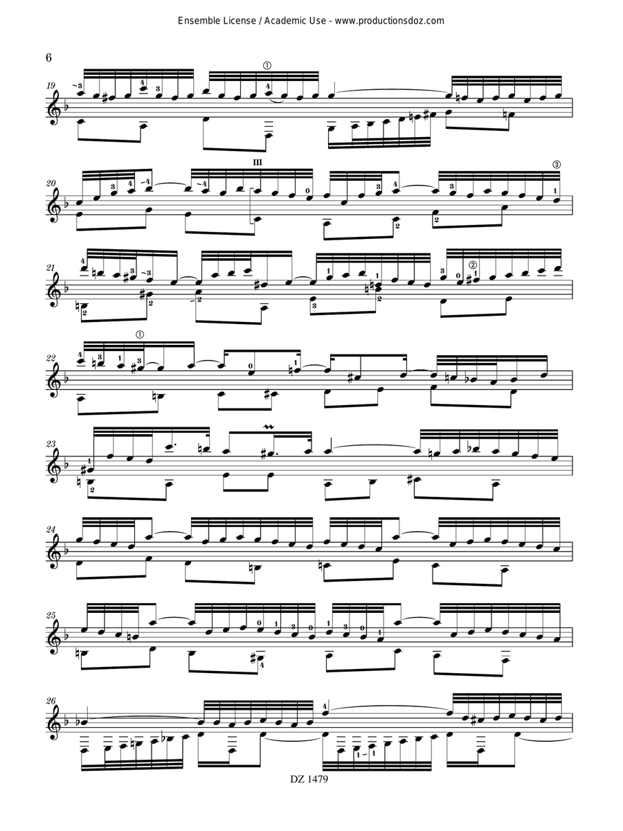 Partita BWV 826 Partita BWV 826 Classical Guitar scores gallery preview page 6