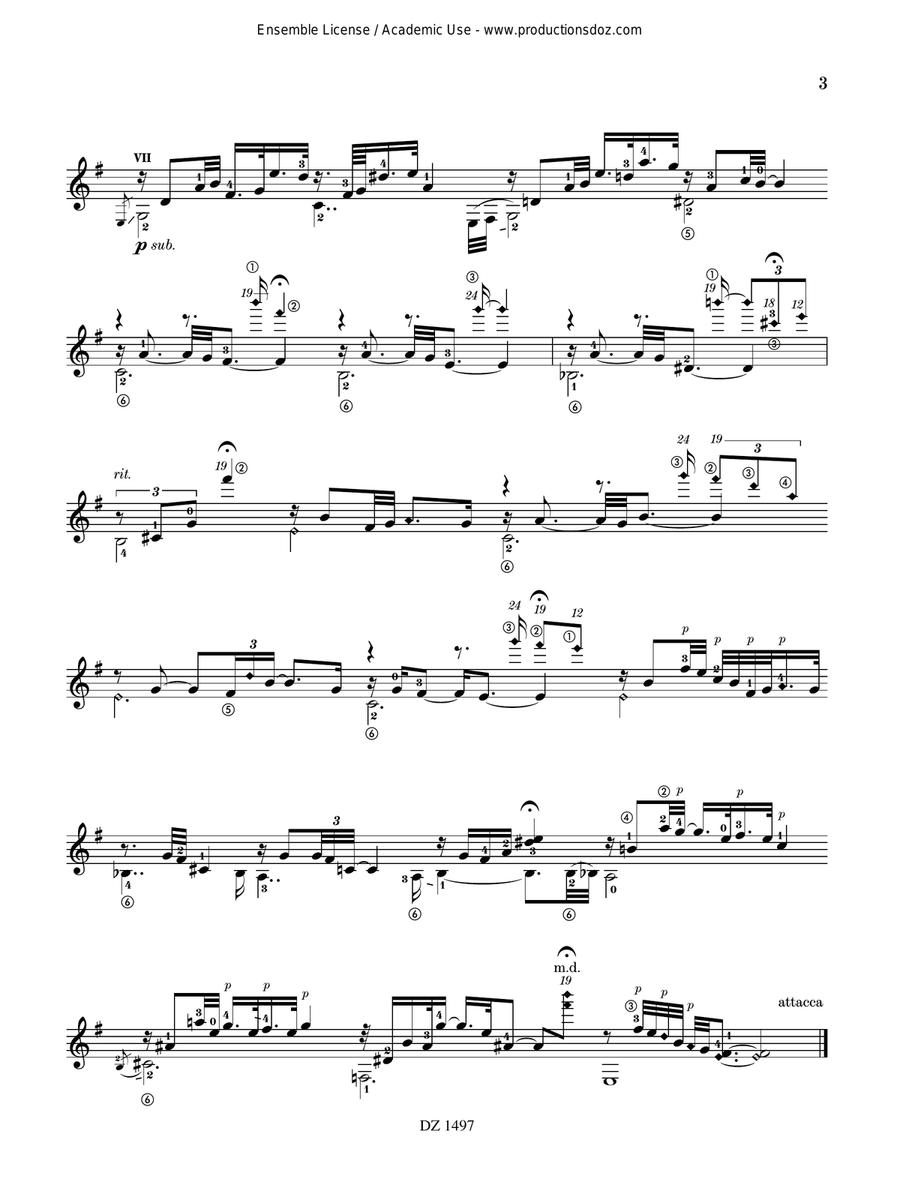 Algo Algo Classical Guitar scores gallery preview page 3
