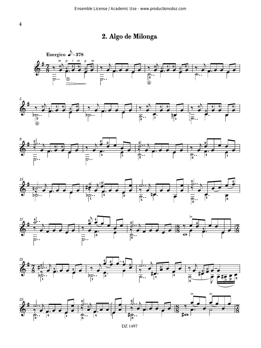 Algo Algo Classical Guitar scores gallery preview page 4