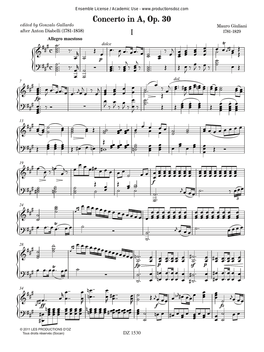 Concerto in A, opus 30 (réduction de piano) Cello scores gallery preview page 3