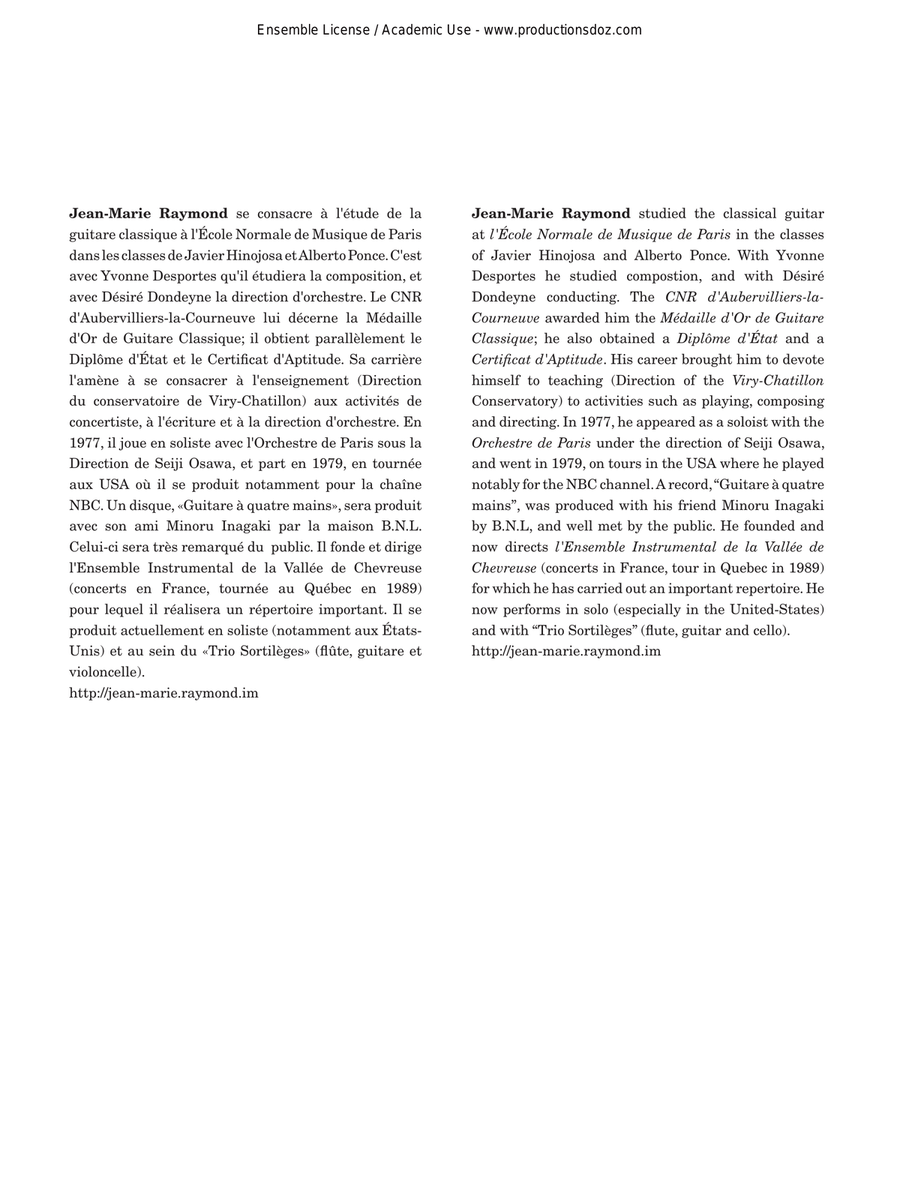 Quant au matin tu t’éveilles Guitar Ensemble scores gallery preview page 2