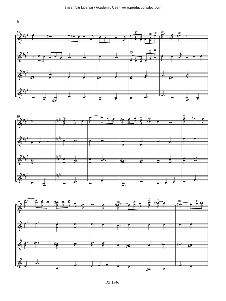 Quant au matin tu t’éveilles Guitar Ensemble scores gallery preview page 4