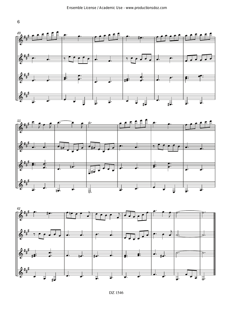 Quant au matin tu t’éveilles Guitar Ensemble scores gallery preview page 6
