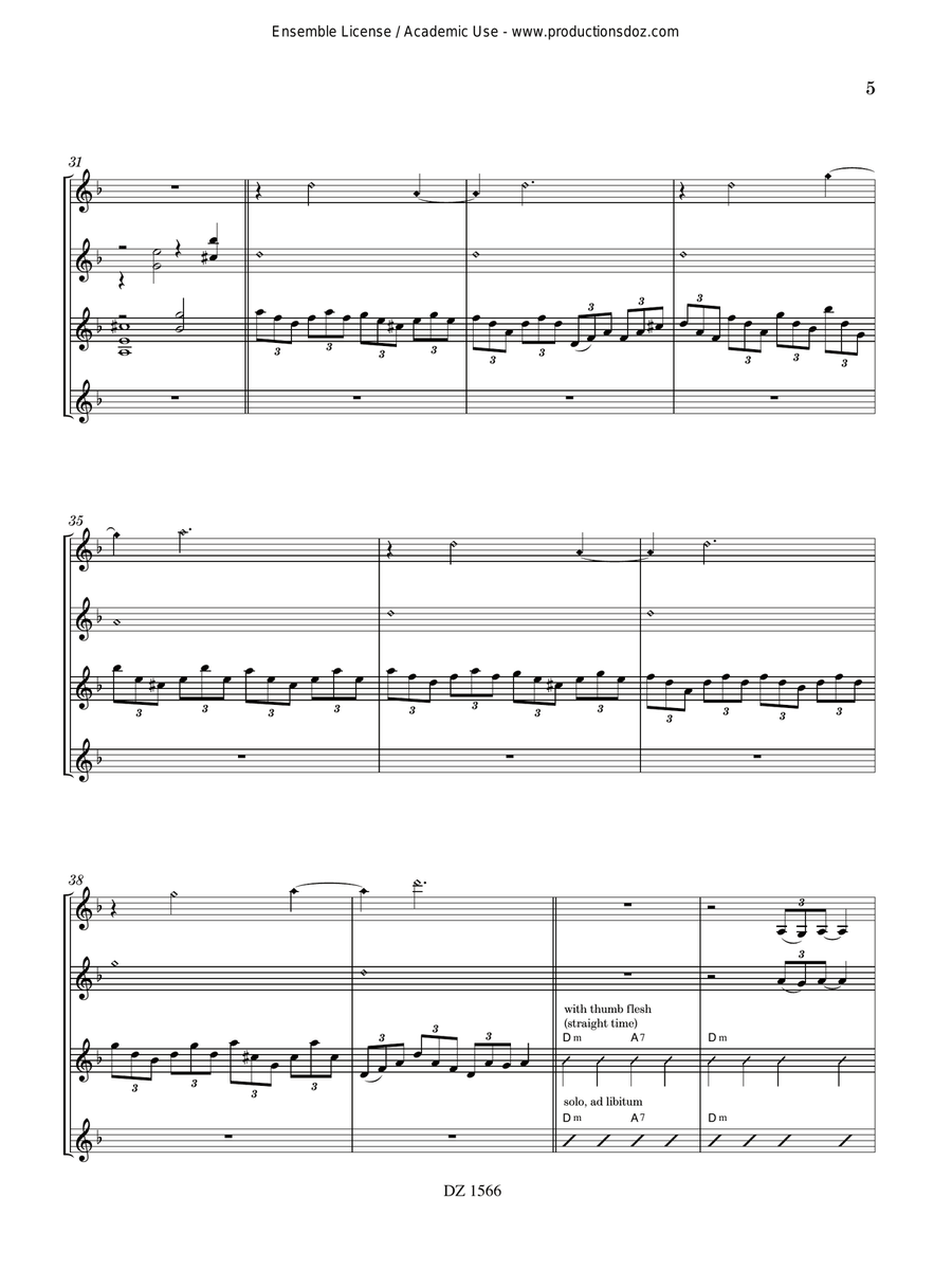 The St. James Infirmary The St. James Infirmary Guitar Ensemble scores gallery preview page 5
