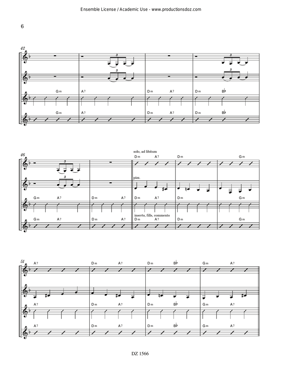 The St. James Infirmary The St. James Infirmary Guitar Ensemble scores gallery preview page 6