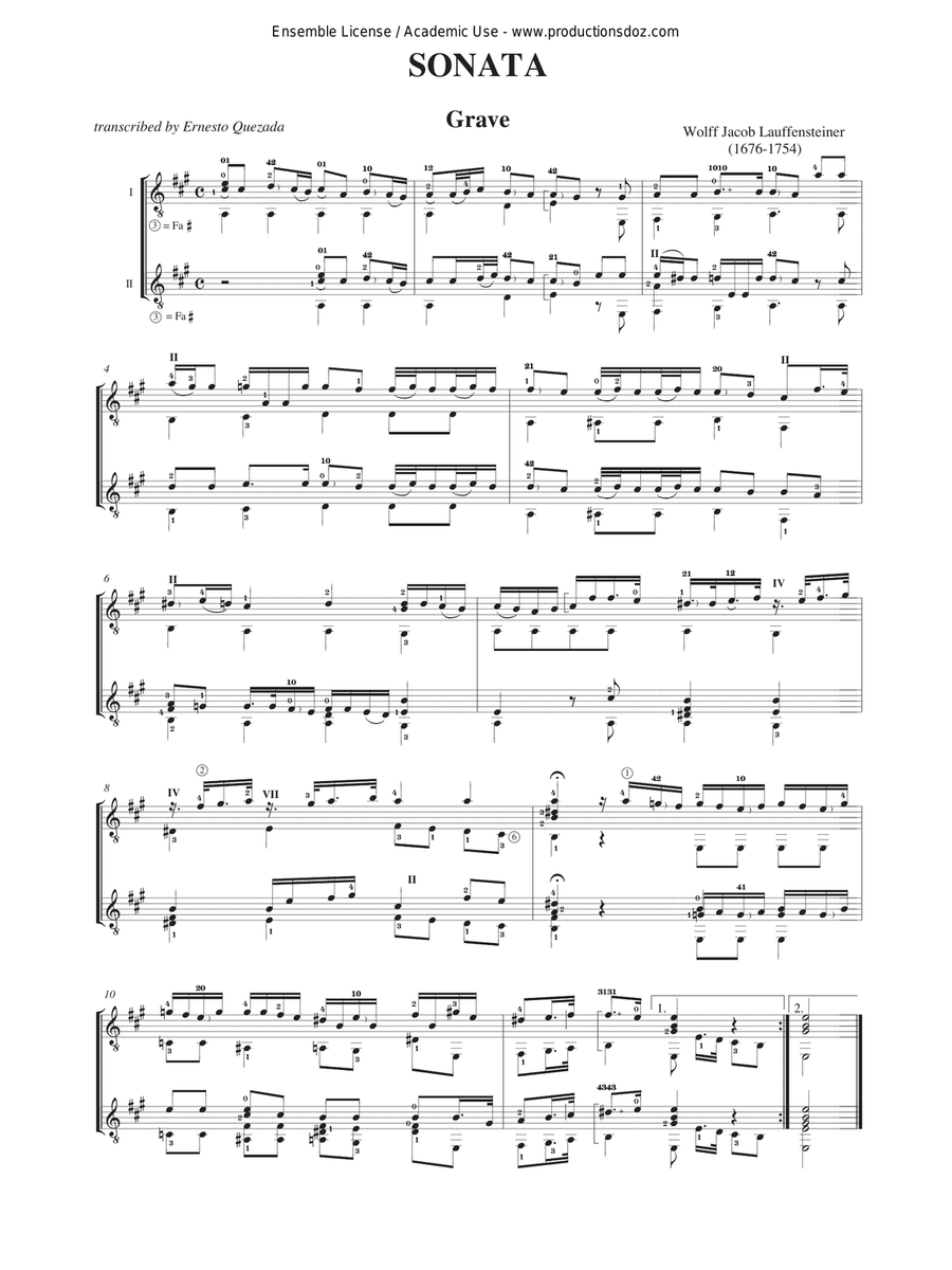 Sonata Sonata Classical Guitar scores gallery preview page 4
