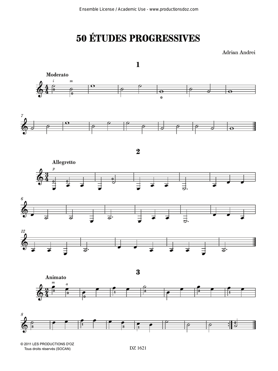 50 études progressives, vol. 1 Classical Guitar scores gallery preview page 3