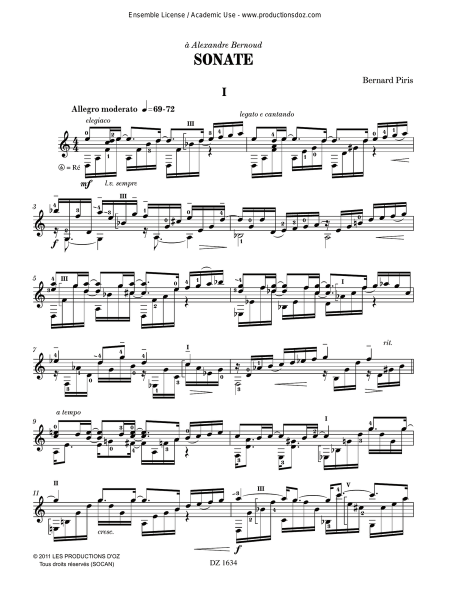 Sonate Sonate Classical Guitar scores gallery preview page 3