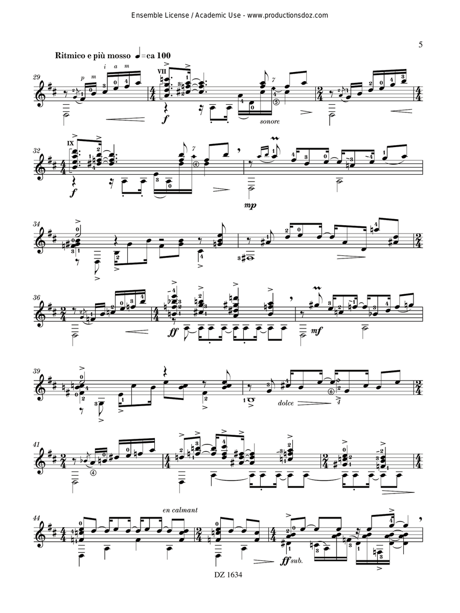 Sonate Sonate Classical Guitar scores gallery preview page 5