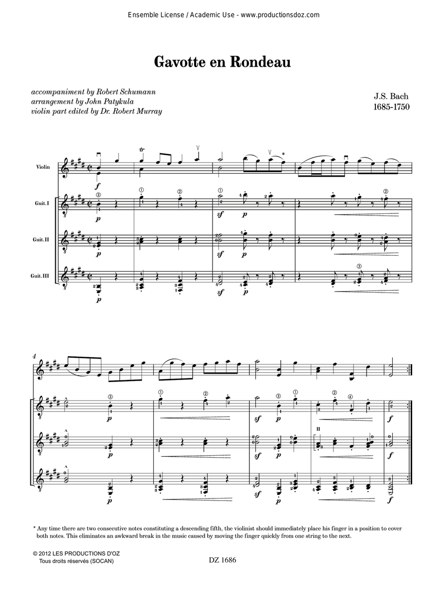 Gavotte en Rondeau Gavotte en Rondeau Guitar Ensemble scores gallery preview page 4