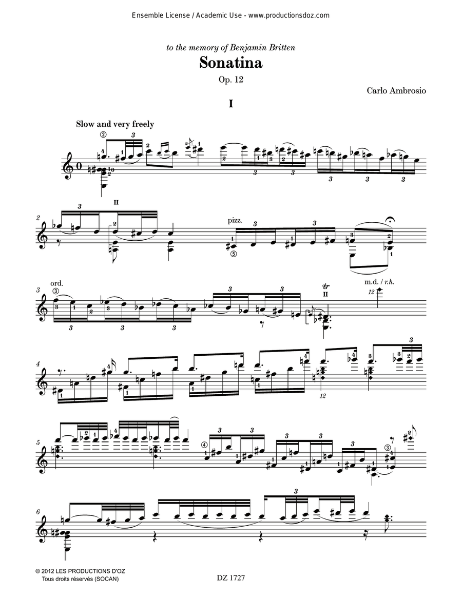 Sonatina Sonatina Classical Guitar scores gallery preview page 4
