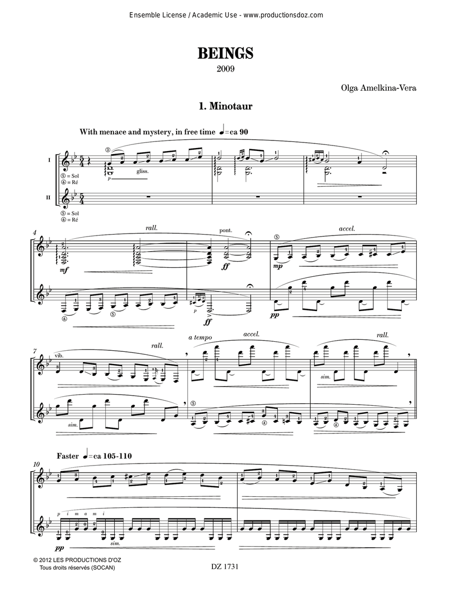 Beings Beings Classical Guitar scores gallery preview page 2