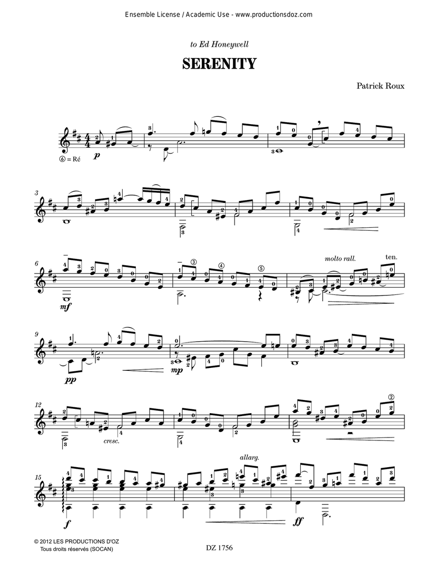 Serenity Serenity Classical Guitar scores gallery preview page 2