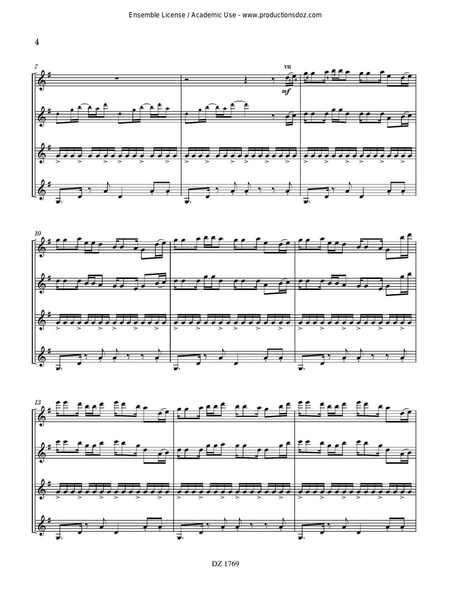 Souvenirs du Burkina Faso / Kouudougo Guitar Ensemble scores gallery preview page 4