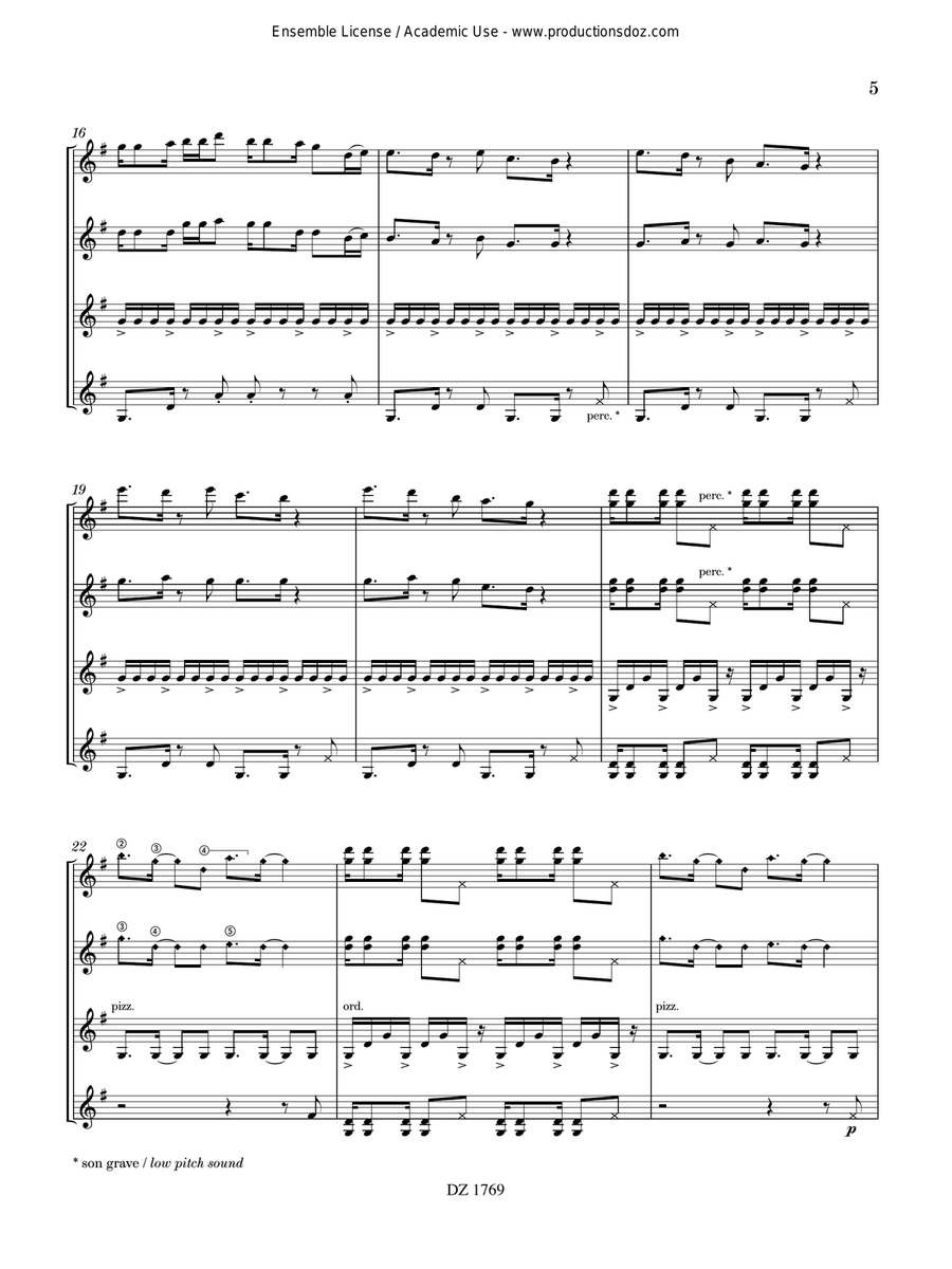 Souvenirs du Burkina Faso / Kouudougo Guitar Ensemble scores gallery preview page 5