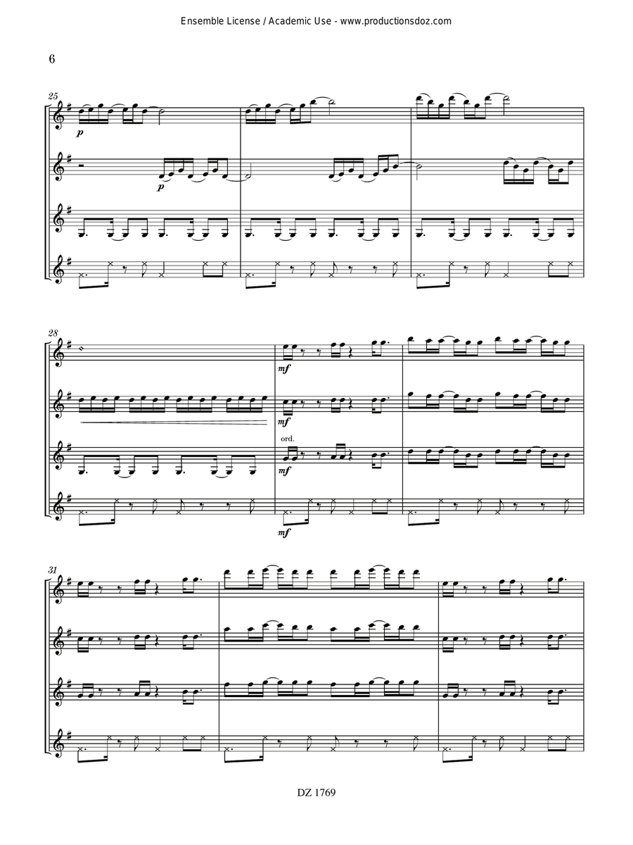Souvenirs du Burkina Faso / Kouudougo Guitar Ensemble scores gallery preview page 6