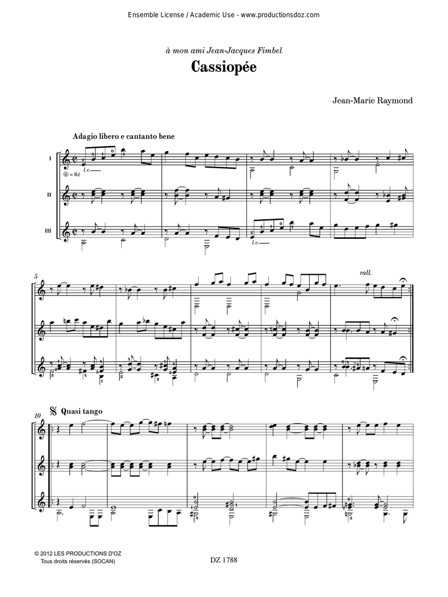 Cassiopée Cassiopée Guitar Ensemble scores gallery preview page 2