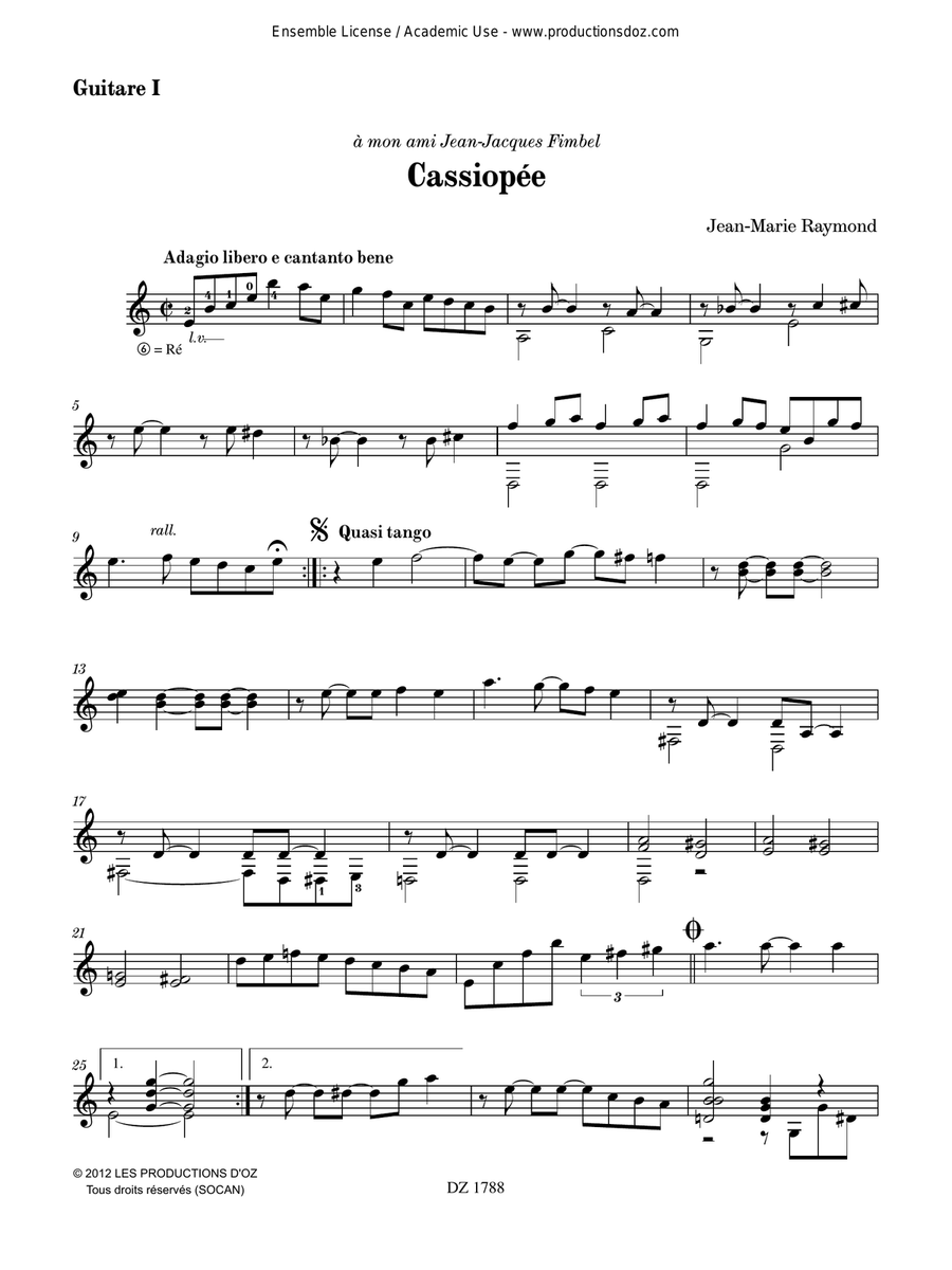 Cassiopée Cassiopée Guitar Ensemble scores gallery preview page 5