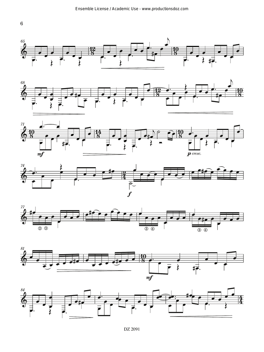 Sonata Sonata Classical Guitar scores gallery preview page 6