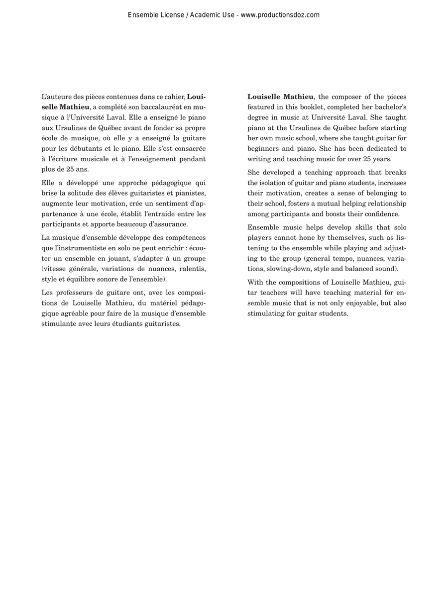 Musique facile pour 4 guitares - Pologne (Polka de Varsovie) Guitar Ensemble scores gallery preview page 2