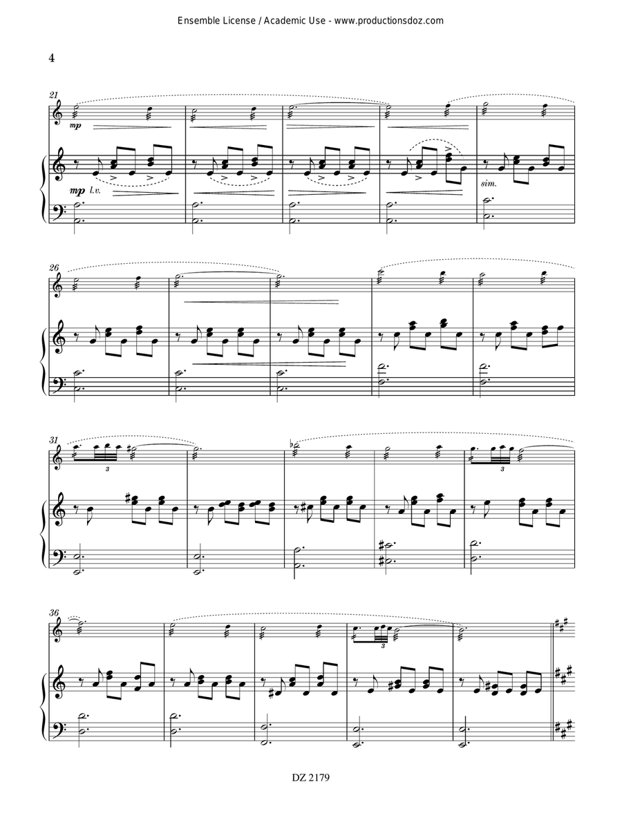 Recuerdos de la Alhambra - Serenata Arabe Piano Accompaniment scores gallery preview page 4