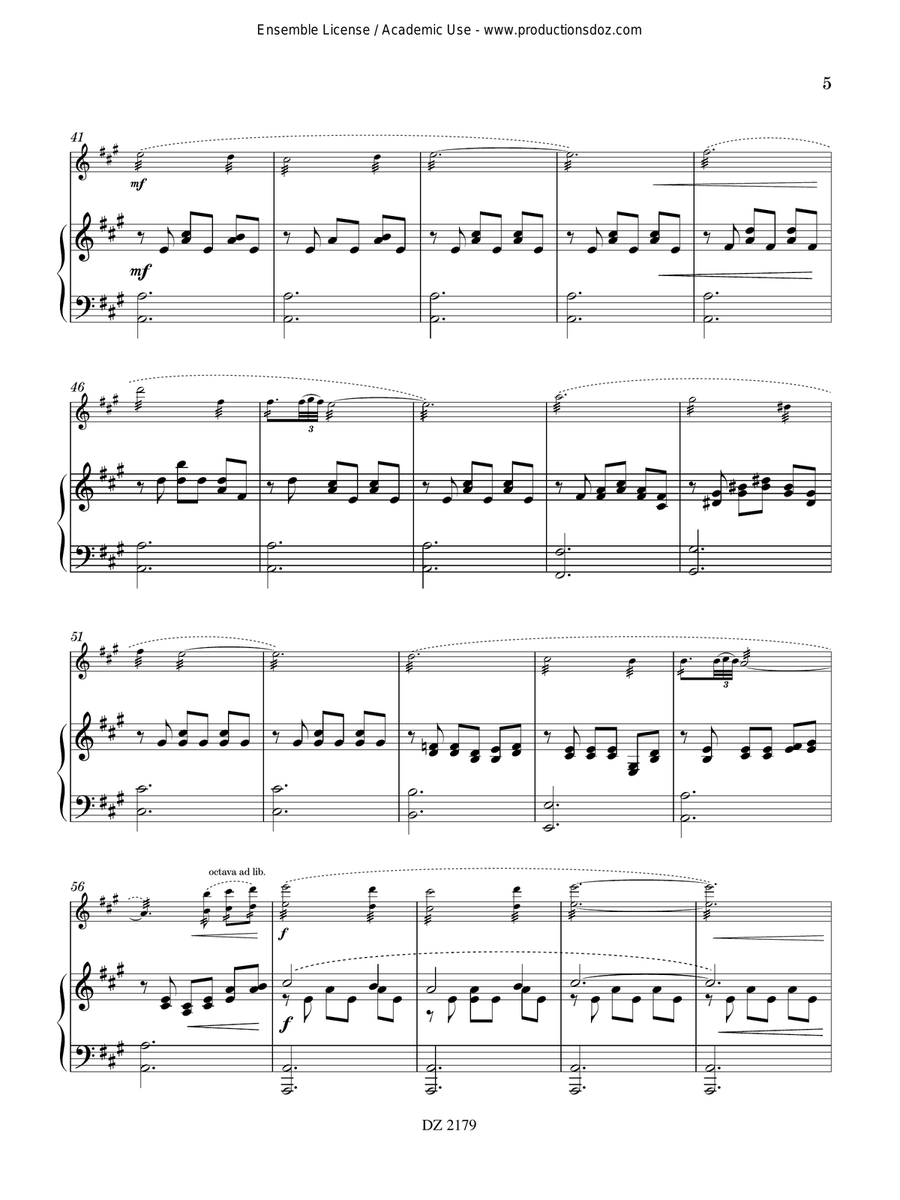 Recuerdos de la Alhambra - Serenata Arabe Piano Accompaniment scores gallery preview page 5