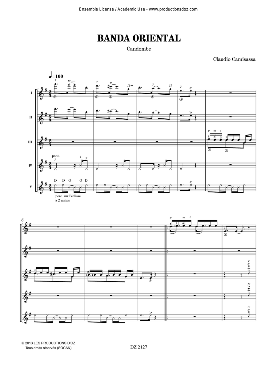 Banda oriental Banda oriental Guitar Ensemble scores gallery preview page 3