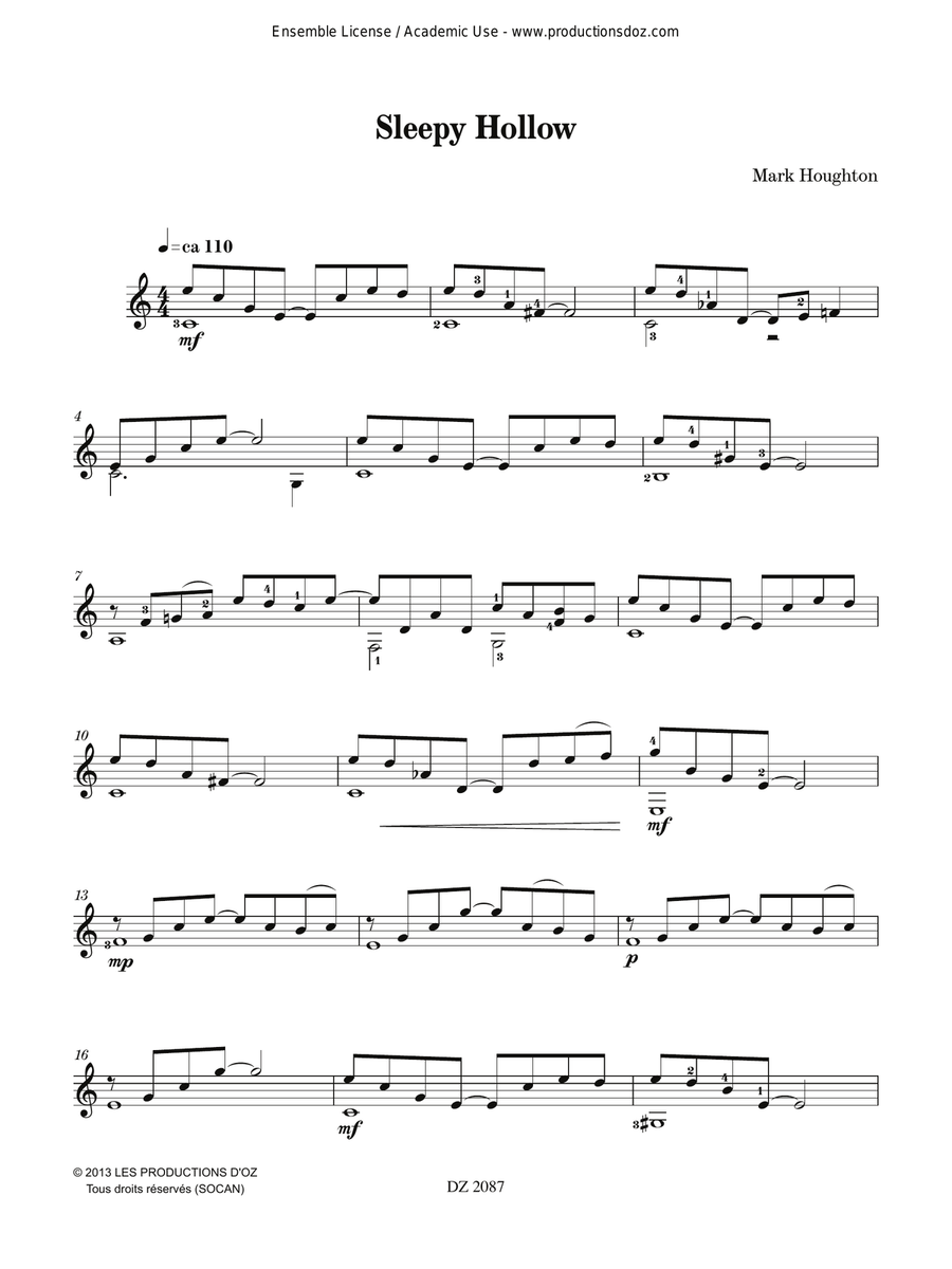 25 Sketches - Sleepy Hollow Classical Guitar scores gallery preview page 2