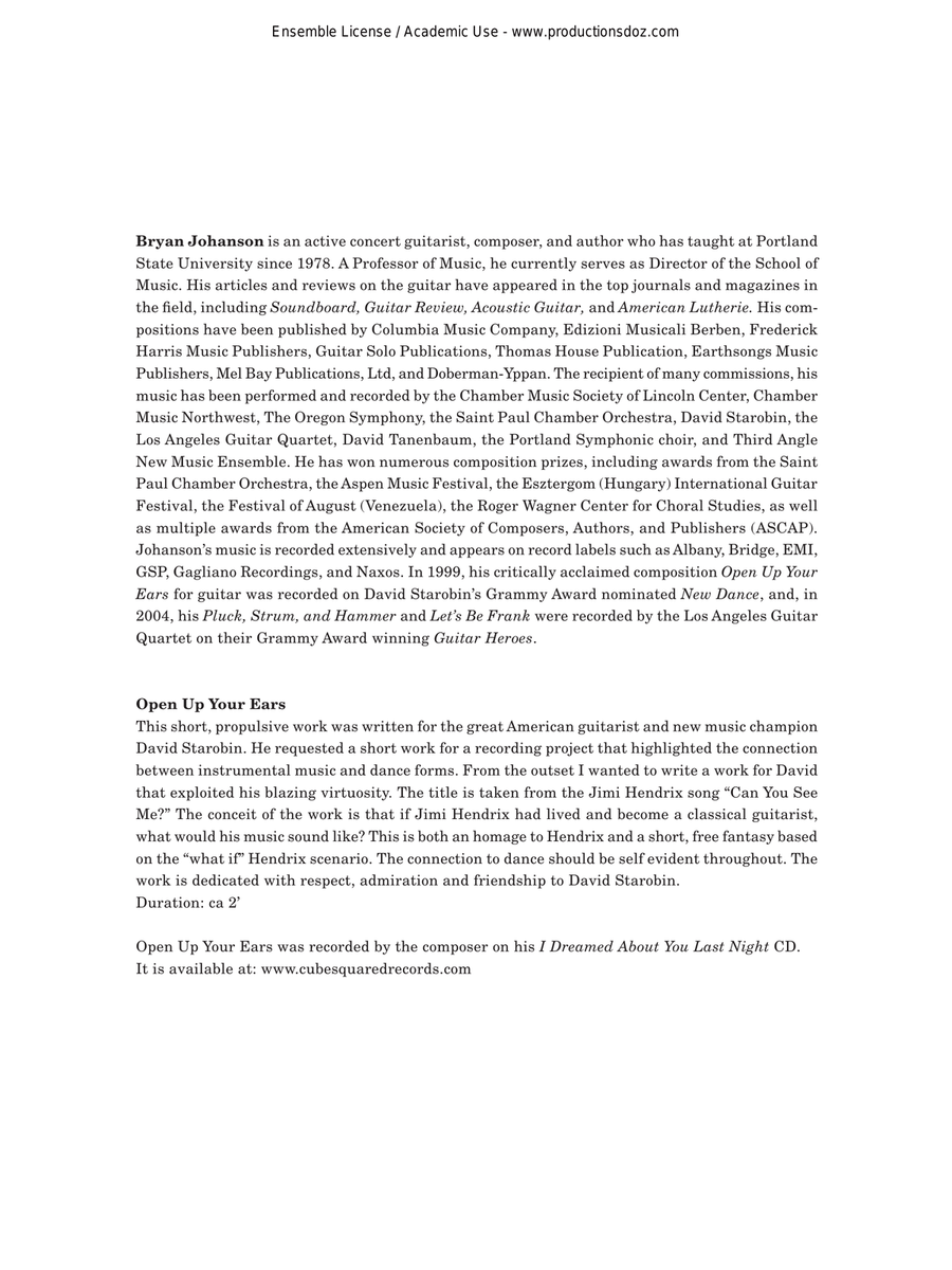 Open Up Your Ears Open Up Your Ears Classical Guitar scores gallery preview page 2